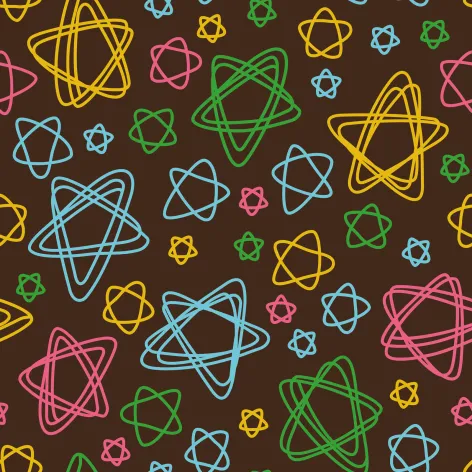 Transfer Sheets; Multicolour Stars - Bag of 30